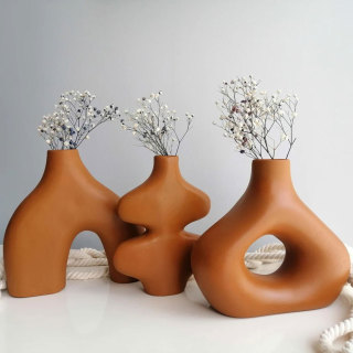 Vaso moderno in ceramica per la casa. Vaso moderno in ceramica nordico. Vaso moderno in ceramica da tavolo. Vaso moderno in ceramica