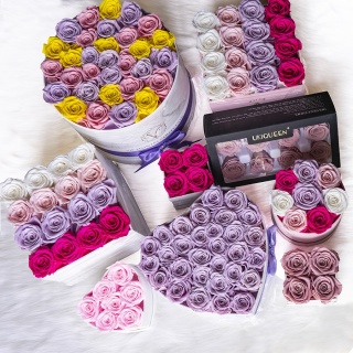 Fiore all'ingrosso Regalo per la festa della mamma Lunga durata Reale Naturale Eterno Immortale Per sempre Eterna Rosa conservata in scatola