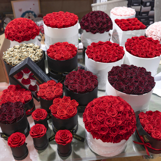 Fiore all'ingrosso Regalo per la festa della mamma Lunga durata Reale Naturale Eterno Immortale Per sempre Eterna Rosa conservata in scatola