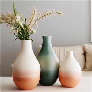 Vases en céramique de couleur dégradée, pièces décoratives élégantes pour meubles élégants, Vase de plantes à fleurs sèches, Vase de Table
