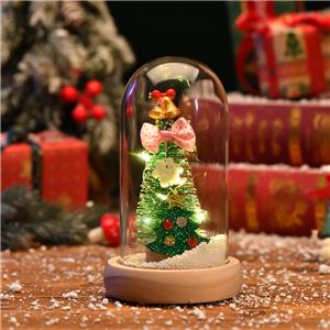 Christmas Glass Dome Preserved Flower Tree