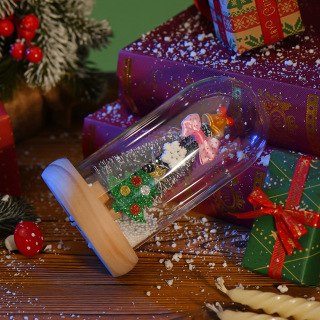 Christmas Glass Dome Preserved Flower Tree