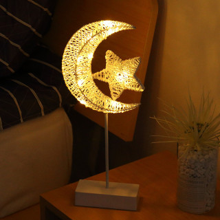 Lampes lune, étoile et cœur sur le thème de Noël pour la maison