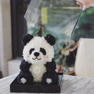 Fiori di panda di Natale: adorabili decorazioni natalizie
