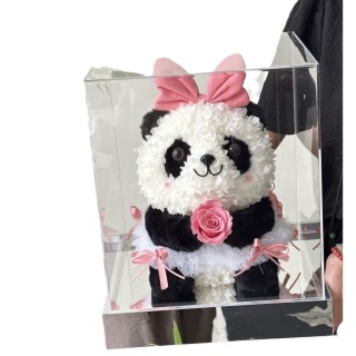Composizione floreale festiva del panda