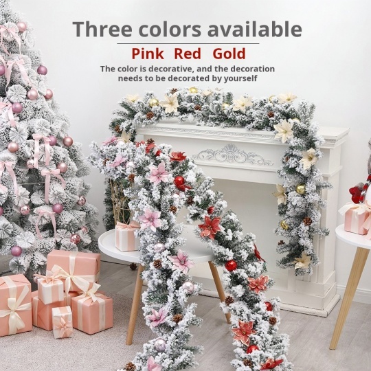 Різдвяний вінок Білий оксамитовий набір гірлянд для готелів