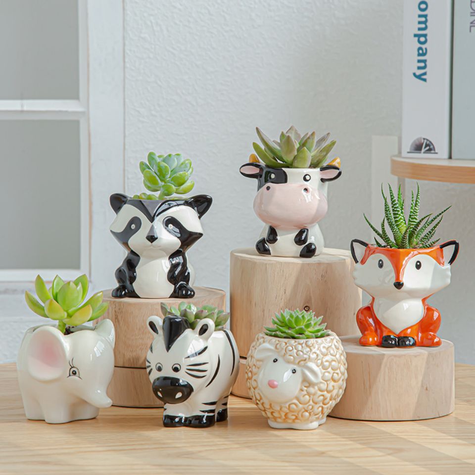 small ceramic flower pots