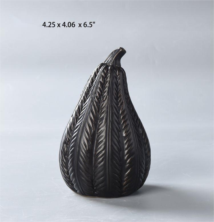 Black ceramic pumpkin