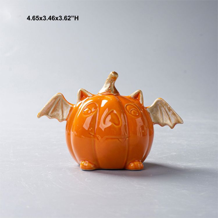 Ceramic jack o'lantern Halloween decoration