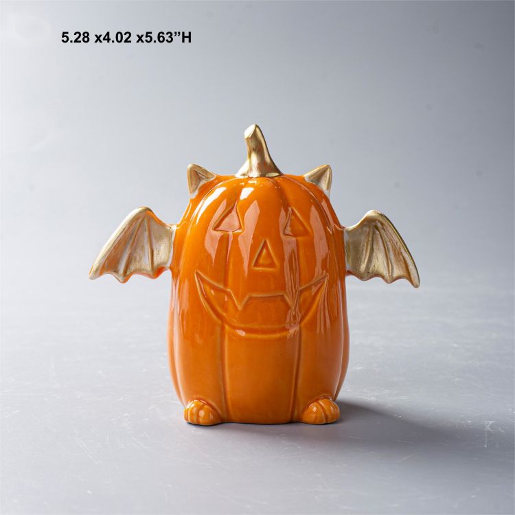 Ceramic jack o'lantern Halloween decoration