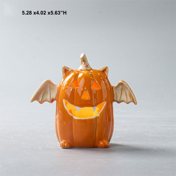 Ceramic jack o'lantern Halloween decoration