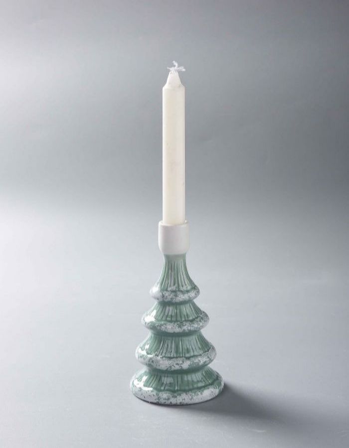 christmas ceramic candle holder