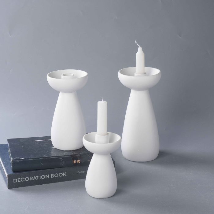 Ceramic pillar candle holders,modern candle holder