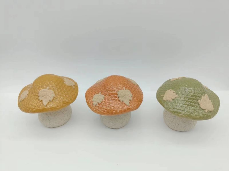 ceramic mushroom garden decor