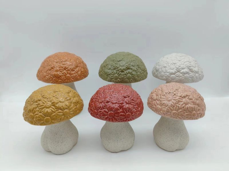 Ceramic mushrooms for garden Colorful ceramic mushroom