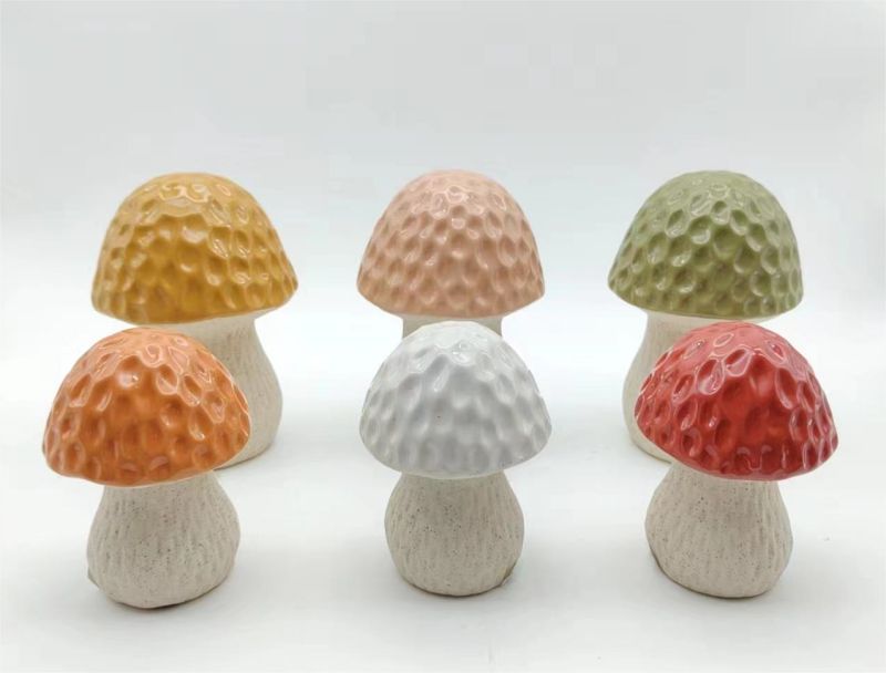 Handmade ceramic mushrooms Ceramic mushroom garden decor