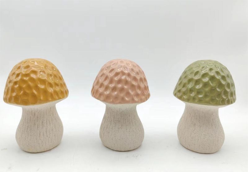 ceramic mushroom garden decor