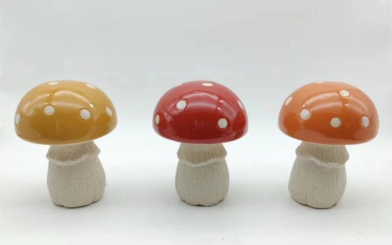 Ceramic Mushrooms painted ceramic mushroom