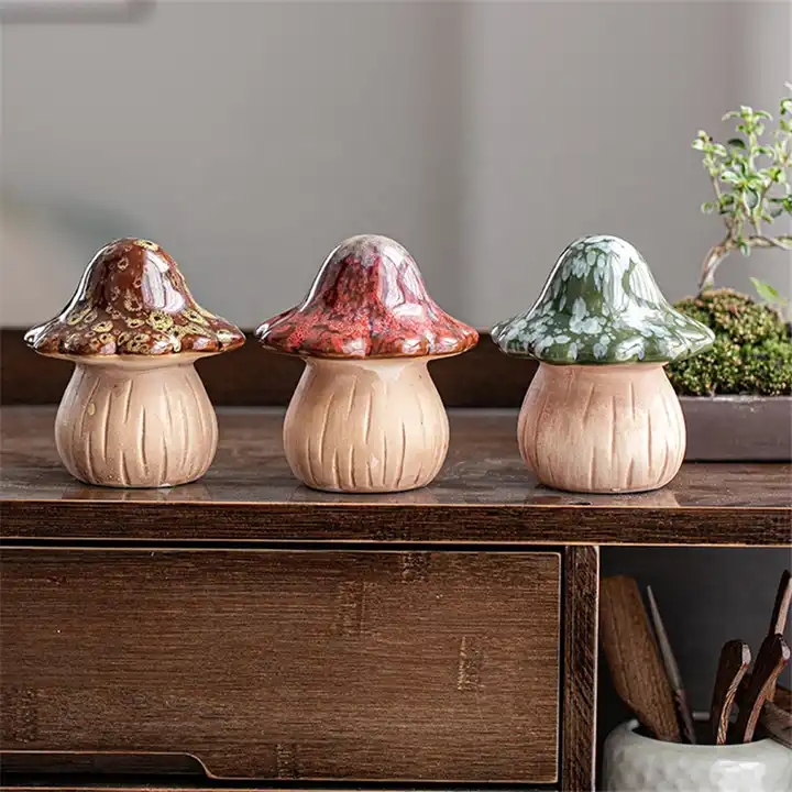 Ceramic Mushrooms Figurines