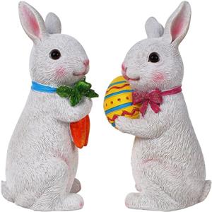 Spring Decor Statues Bunny Cute Resin Easter Bunny Ornaments