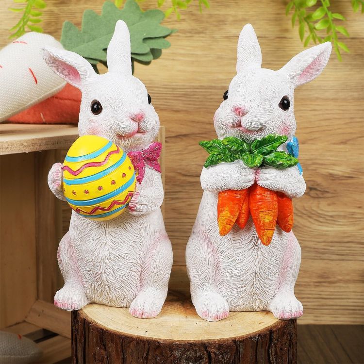 Statues Bunny Resin Decoration