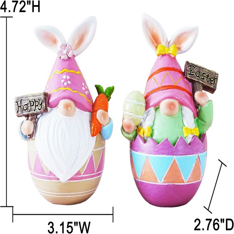 Easter Decorations Easter Bunny Gnomes Resin Decor