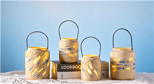 Ocean Glow Ceramic Fish Lantern