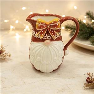 Creative Bearded Gnome Bow Ceramic Pitcher with Handle