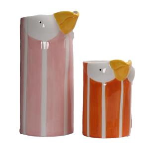 Cute Cartoon Duck‑Head Shaped Ceramic Vase, Playful Spring Home Tabletop Decor