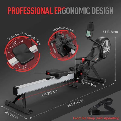 Air Magnetic Indoor Foldable Rowing Machine For Home Use