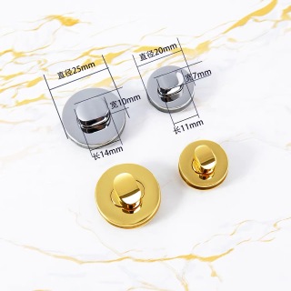 Metal Hardware Push Lock for Handbags