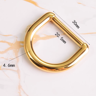 Round Metal Flat D Ring For Purse