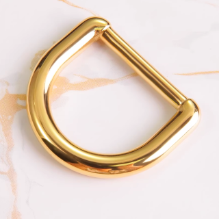 Round Metal Flat D Ring For Purse