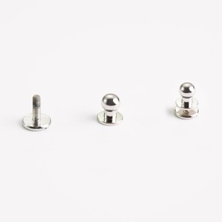 6 mm Round Shape Engraved Logo Metal Double Cap Rivets