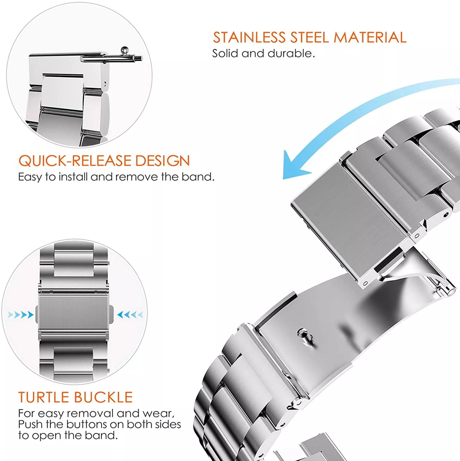 stainless steel watch band