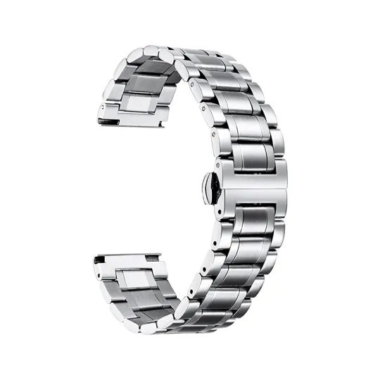 Bracelet de montre à maillons vissés en acier inoxydable 316 avec logo