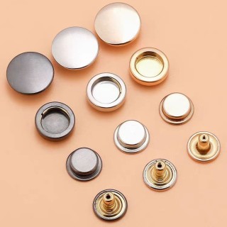 Hat Bag Cap Metal Engraved Logo Press Stud Snap Button