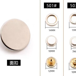 Hat Bag Cap Metal Engraved Logo Press Stud Snap Button