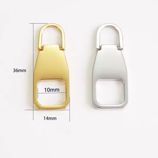 Tirettes de fermeture éclair de luxe avec logo doré pour sac à main
