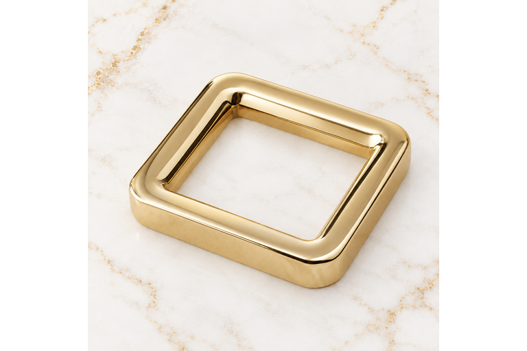HEFT 116 Gold Tone Square Metal Ring for Bag Straps