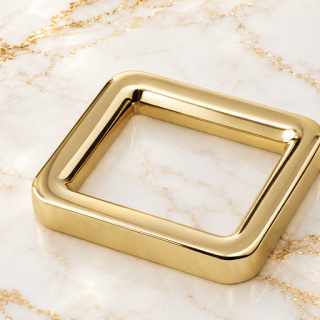 HEFT 116 Gold Tone Square Metal Ring for Bag Straps