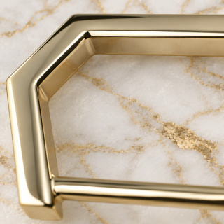 HEFT 129 Gold Tone Open Hexagonal Connector for Bags