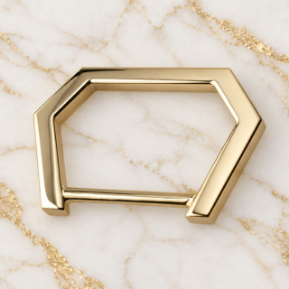 HEFT 129 Gold Tone Open Hexagonal Connector for Bags