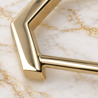 HEFT 129 Gold Tone Open Hexagonal Connector for Bags