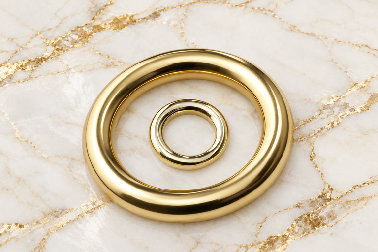 HEFT 178 Gold Tone Round Rings for Bags