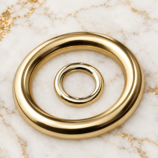 HEFT 178 Gold Tone Round Rings for Bags