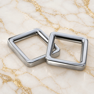 HEFT 430 Silver Tone Square Rings for Bags