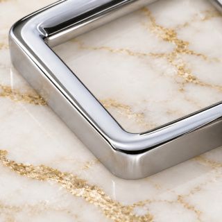 HEFT 430 Silver Tone Square Rings for Bags