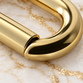 HEFT 443 Gold Tone Rounded Strap Loop for Bags