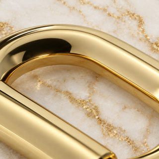 HEFT 443 Gold Tone Rounded Strap Loop for Bags